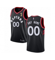 Toronto Raptors Customized Swingman Black 2019 Basketball Finals Champions Jersey Statement Edition