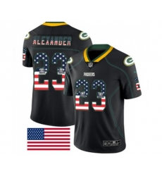 Green Bay Packers #23 Jaire Alexander Limited Black Rush USA Flag Football Jersey