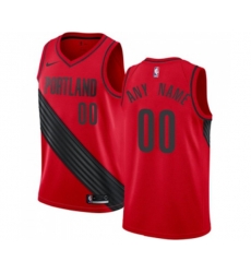 Portland Trail Blazers Customized Swingman Red Alternate Basketball Jersey Statement Edition