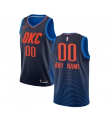 Oklahoma City Thunder Customized Swingman Navy Blue Basketball Jersey Statement Edition