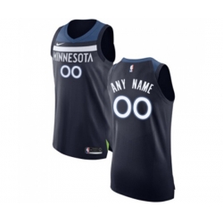 Minnesota Timberwolves Customized Authentic Navy Blue Road Basketball Jersey - Icon Edition