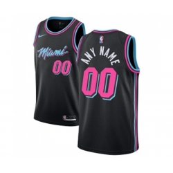 Miami Heat Customized Swingman Black Basketball Jersey - City Edition