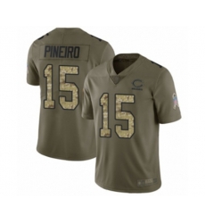Chicago Bears #15 Eddy Pineiro Limited Olive Camo 2017 Salute to Service Football Jersey