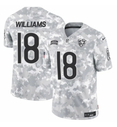 Chicago Bears #18 Caleb Williams 2024 F.U.S.E Arctic Camo Salute To Service Limited Stitched Football Jersey