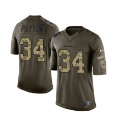 Chicago Bears #34 Walter Payton Elite Green Salute to Service Football Jersey