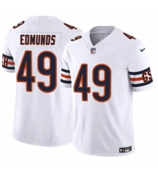 Chicago Bears #49 Tremaine Edmunds White 2023 F.U.S.E. Vapor Football Stitched Jersey