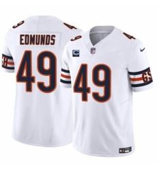 Chicago Bears #49 Tremaine Edmunds White 2024 F.U.S.E. With 2-star C Vapor Untouchable Limited Football Stitched Jersey
