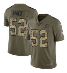 Chicago Bears #52 Khalil Mack Limited Olive Camo 2017 Salute to Service NFL Jersey