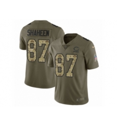 Chicago Bears #87 Adam Shaheen Limited Olive Camo Salute to Service NFL Jersey