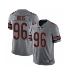 Chicago Bears #96 Akiem Hicks Limited Silver Inverted Legend Football Jersey