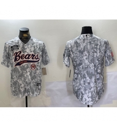 Chicago Bears Camo With Patch Cool Base Stitched Baseball Jersey