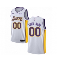 Los Angeles Lakers Customized Swingman White Basketball Jersey - Association Edition