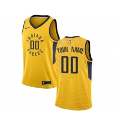 Indiana Pacers Customized Swingman Gold Basketball Jersey Statement Edition