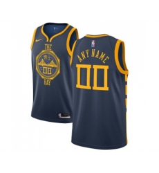 Golden State Warriors Customized Authentic Navy Blue Basketball Jersey - City Edition