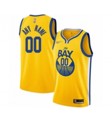 Golden State Warriors Customized Swingman Gold Finished Basketball Jersey - Statement Edition