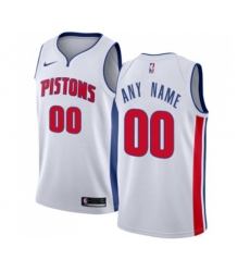 Detroit Pistons Customized Swingman White Home Basketball Jersey - Association Edition