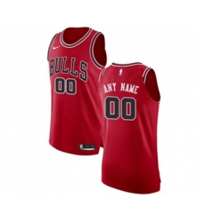 Chicago Bulls Customized Authentic Red Road Basketball Jersey - Icon Edition