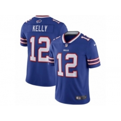 Buffalo Bills #12 Jim Kelly Vapor Untouchable Limited Royal Blue Team Color NFL Jersey