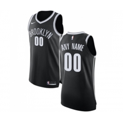 Brooklyn Nets Customized Authentic Black Road Basketball Jersey - Icon Edition