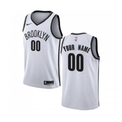 Brooklyn Nets Customized Authentic White Basketball Jersey - Association Edition