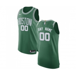 Boston Celtics Customized Authentic Green(White No.) Road Basketball Jersey - Icon Edition