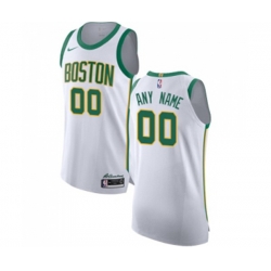 Boston Celtics Customized Authentic White Basketball Jersey - City Edition
