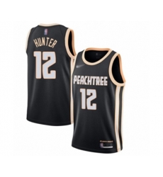 Atlanta Hawks #12 DeAndre Hunter Swingman Black Basketball Jersey - 2019-20 City Edition