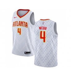 Atlanta Hawks #4 Spud Webb Authentic White Basketball Jersey - Association Edition
