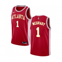 Nike Atlanta Hawks #1 Tracy Mcgrady Swingman Red NBA Jersey Statement Edition