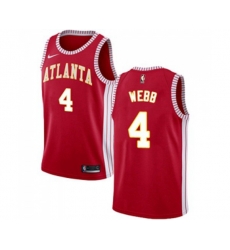 Nike Atlanta Hawks #4 Spud Webb Authentic Red NBA Jersey Statement Edition