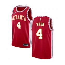 Nike Atlanta Hawks #4 Spud Webb Authentic Red NBA Jersey Statement Edition