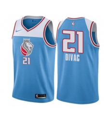 Sacramento Kings #21 Vlade Divac Swingman Blue NBA Jersey - City Edition
