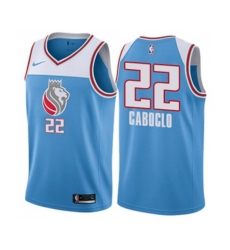 Sacramento Kings #22 Bruno Caboclo Swingman Blue NBA Jersey - City Edition