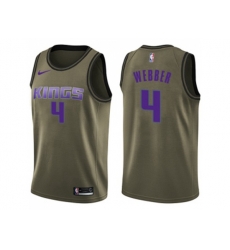 Sacramento Kings #4 Chris Webber Green Salute to Service NBA Swingman Jersey