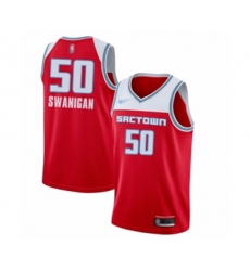 Sacramento Kings #50 Caleb Swanigan Swingman Red Basketball Jersey - 2019-20 City Edition