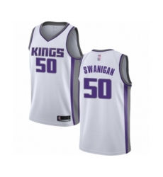Sacramento Kings #50 Caleb Swanigan Swingman White Basketball Jersey - Association Edition