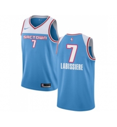 Sacramento Kings #7 Skal Labissiere Swingman Blue Basketball Jersey - 2018-19 City Edition