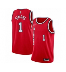 Portland Trail Blazers #1 Anfernee Simons Swingman Red Hardwood Classics Basketball Jersey