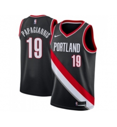 Portland Trail Blazers #19 Georgios Papagiannis Swingman Black NBA Jersey - Icon Edition