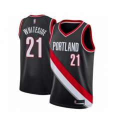 Portland Trail Blazers #21 Hassan Whiteside Swingman Black Basketball Jersey - Icon Edition