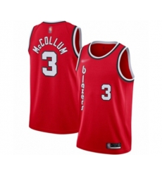 Portland Trail Blazers #3 C.J. McCollum Swingman Red Hardwood Classics Basketball Jersey