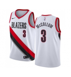 Portland Trail Blazers #3 C.J. McCollum Swingman White Home NBA Jersey - Association Edition Portland Trail Blazers #3 C.J. McCollum Swingman White Home NBA Jersey - Association Edition