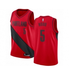 Portland Trail Blazers #5 Rodney Hood Swingman Red Basketball Jersey Statement Edition Portland Trail Blazers #5 Rodney Hood Swingman Red Basketball Jersey Statement Edition