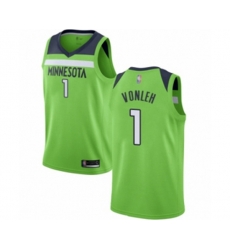 Minnesota Timberwolves #1 Noah Vonleh Authentic Green Basketball Jersey Statement Edition