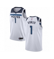Minnesota Timberwolves #1 Noah Vonleh Swingman White Basketball Jersey - Association Edition