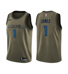 Minnesota Timberwolves #1 Tyus Jones Swingman Green Salute to Service NBA Jersey