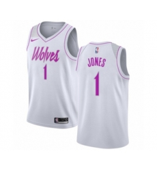 Minnesota Timberwolves #1 Tyus Jones White Swingman Jersey - Earned Edition