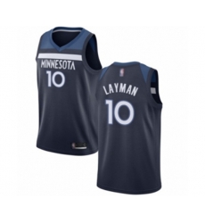 Minnesota Timberwolves #10 Jake Layman Swingman Navy Blue Basketball Jersey - Icon Edition
