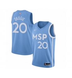Minnesota Timberwolves #20 Josh Okogie Swingman Blue Basketball Jersey - 2019-20 City Edition