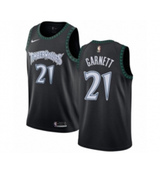Minnesota Timberwolves #21 Kevin Garnett Authentic Black Hardwood Classics Jersey